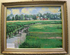 Landscape with Brook and Houses