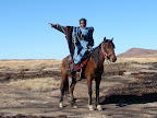hors man poiting the way