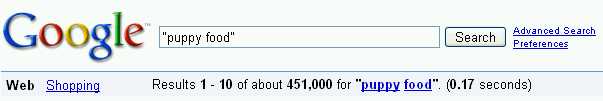 Search with " " Google search keyword with" "