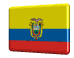 Animated 3D Ecuador flag