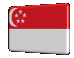 Animated 3D Singapore flag