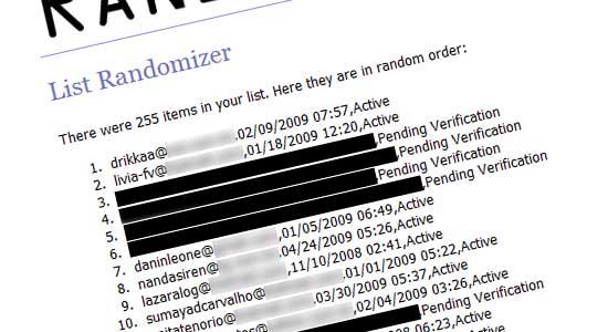 resultado sorteio 26 07 200 Vencedor(a) do kit da Revista de Casamento Sim!
