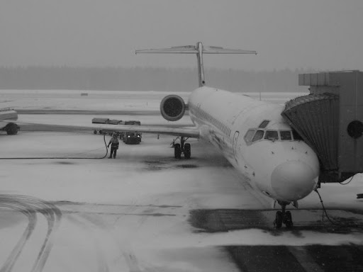Airport, gloomy airport