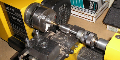 Drilling with very small drill in lathe
