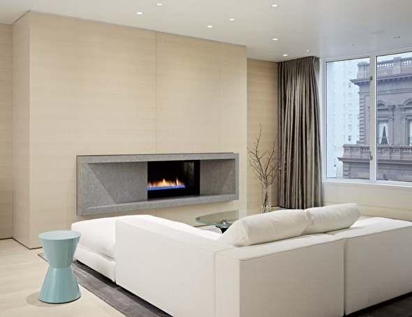 minimalist fireplace in modern living room pictures