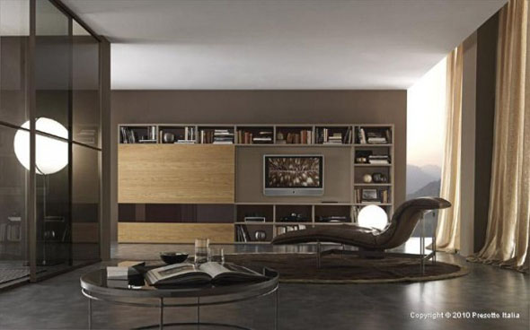 elegance living room with television cabinets design