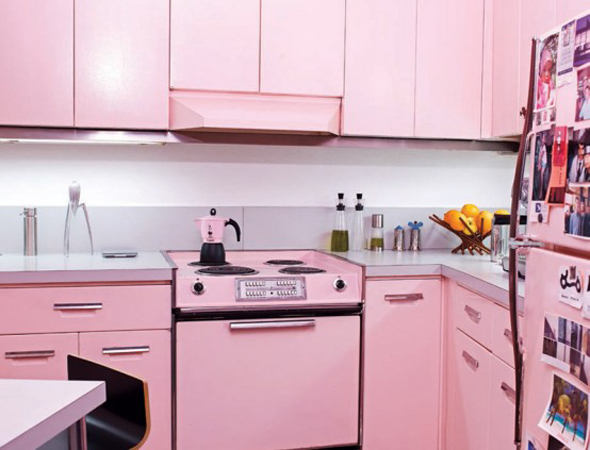 cool pink kitchen theme interior decor