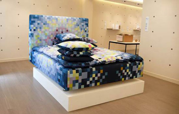 limited edition pixelated bed furniture design