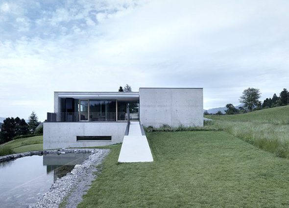 modern and minimalist concrete germann house
