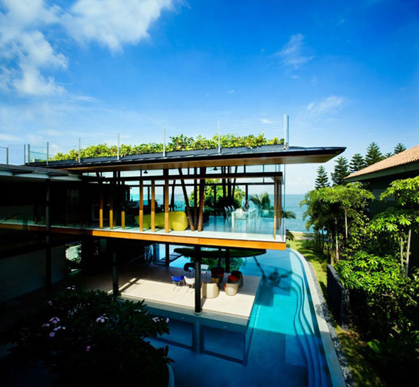 luxury elegant fish house residence design