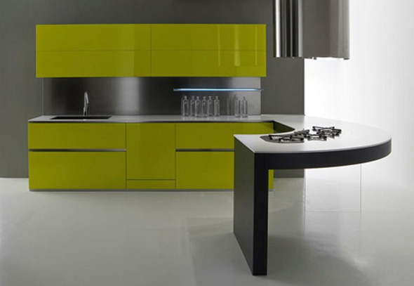 modern green kitchen remodeling design ideas
