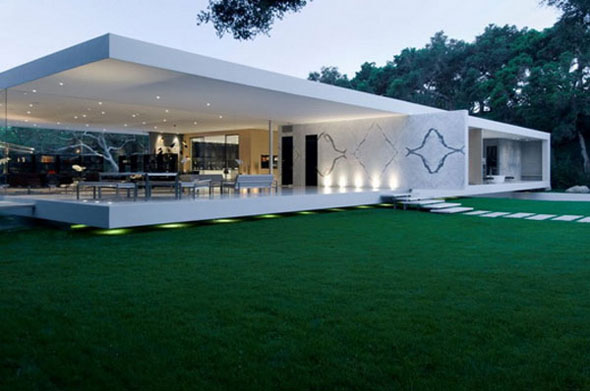 glamorous glass pavilion residence in california