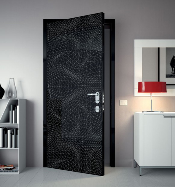 creative and innovative black door printed design