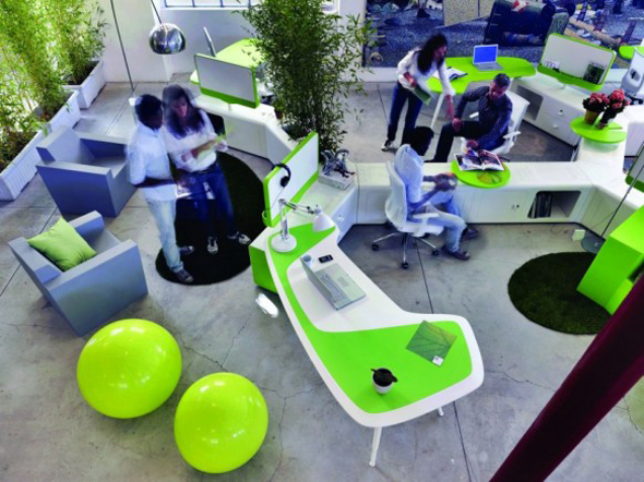 contemporary workspace furniture system units design