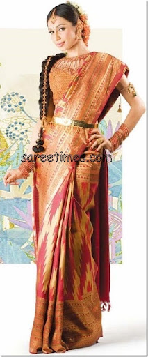 TamannaBridalSaree South Indian actress Tamanna in kalaniketan Bridal sari 