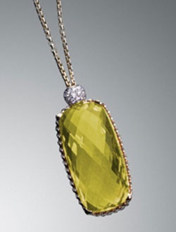 David Yurman Elongated Citrine Necklace