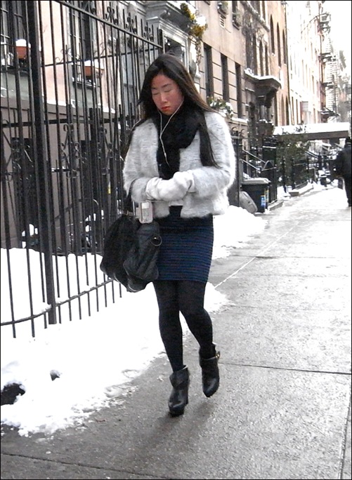 w short fur and ankle boots
