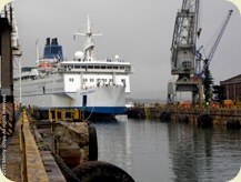 AFM sailing into the drydock port