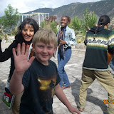 We finished off lunch by dancing in the street