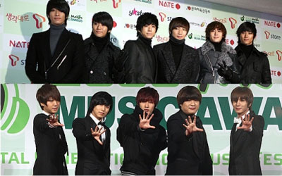รวมภาพศิลปินบนพรมแดงงานในงาน Melon Music Awards 2009