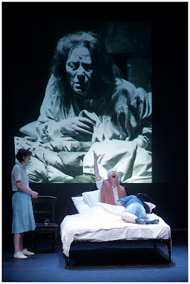 Jane Brennan, Marie Mullen and Derbhle Crotty in a scene from Bailegangaire by Tom Murphy. Photo by Colm Hogan