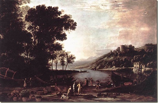 Paisagem com Comerciantes, Claude Lorrain, c. 1630 Paisagem com Comerciantes, Claude Lorrain, c. 1630
