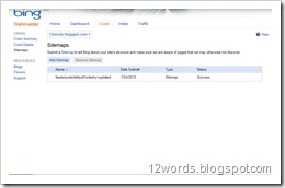 Bing webmaster tools
