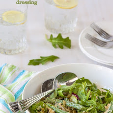 Green bean salad with yoghurt miso dressing