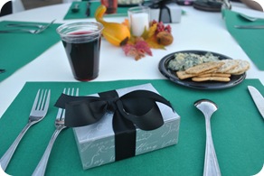 rehearsal dinner - wine, spinach dip