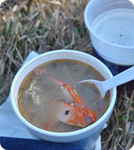 seafood gumbo with crab claw