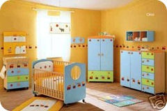 cuarto de bebe celeste -ebay.es