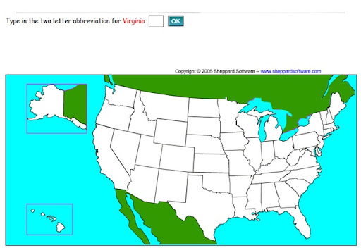 Us Map With State Names And Abbreviations