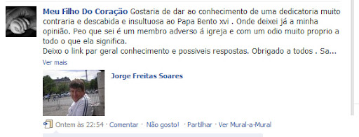Comentário no facebook