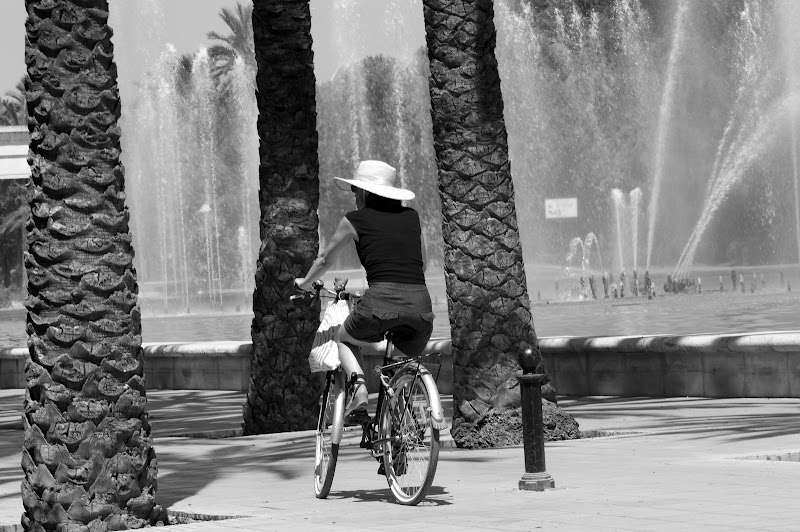 A turista e a bicicleta