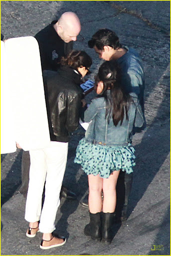 #4827591 EXCLUSIVE... Secrecy and security were at a high as hot new couple Demi Lovato and Joe Jonas cozy up and get silly while shooting a video on the outskirts of Los Angeles, Ca on April 10, 2010
Fame Pictures, Inc - Santa Monica, CA, USA - +1 (310) 395-0500