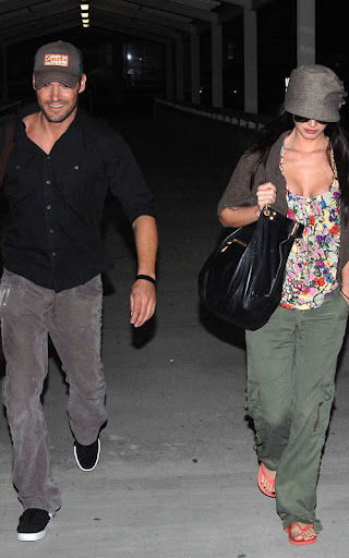 Megan Fox and Brian Austin Green together at the airport. Despite the dark, the Transformers star wore her sunglasses and flip flops as the pair made their way to a waiting limo. <P> Pictured: Megan Fox and Brian Austin Green <B>Ref: SPL117715 050809 </B><BR/> Picture by: Splash News<BR/> </P><P> <B>Splash News and Pictures</B><BR/> Los Angeles: 310-821-2666<BR/> New York: 212-619-2666<BR/> London: 870-934-2666<BR/> photodesk@splashnews.com<BR/> </P>