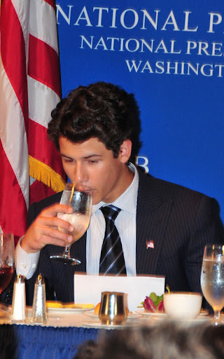 Nick Jonas enjoys his lunch right before giving is speech at the National Press Club in Washington DC about diabetes. <P> Pictured: Nick Jonas <B>Ref: SPL121368 240809 </B><BR/> Picture by: Brandon Todd / Splash News<BR/> </P><P> <B>Splash News and Pictures</B><BR/> Los Angeles: 310-821-2666<BR/> New York: 212-619-2666<BR/> London: 870-934-2666<BR/> photodesk@splashnews.com<BR/> </P>