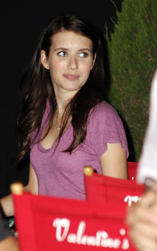 Emma Roberts on the set of he movie 'valenitines Day' Los Angeles, California - 04.09.09 Mandatory credit:KOKOPIX/WENN.com