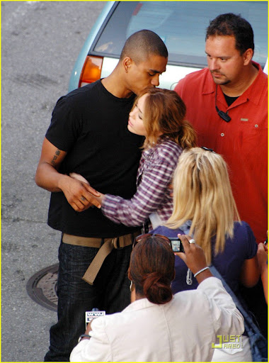 MAVRIXONLINE.COM - DAILY MAIL ONLINE OUT - EXCLUSIVE!! Following news of Miley Cyrus' split with boyfriend of one year, Liam Hemsworth, the actress was spotted getting a hug on the set of her new movie. Miley showed various facial expressions including a few smiles but at one point seemed to be far away in her thoughts. Hemsworth reportedly confirmed to the break-up to People magazine. Detroit, MI. 8/26/10.  
Fees must be agreed prior to publication.
Byline, credit, TV usage, web usage or linkback must read MAVRIXONLINE.COM.
Failure to byline correctly will incur double the agreed fee.
Tel: 305 542 9275 or 954 698 6777.