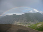 rainbow framing Ballard & No Name over Bear Creek