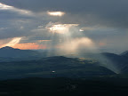 not flyable, but what a light show looking west  down valley