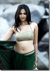 Telugu Actress Anushka Shetty looking sexy in Saree..