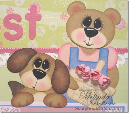 puppy and bear close up