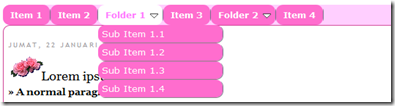 Multi level drop-down menu