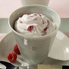 Raspberries with White Chocolate Mousse