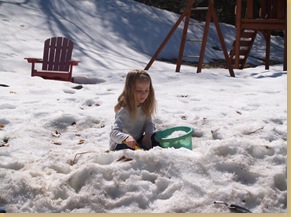 Radical Girl playing in the snow