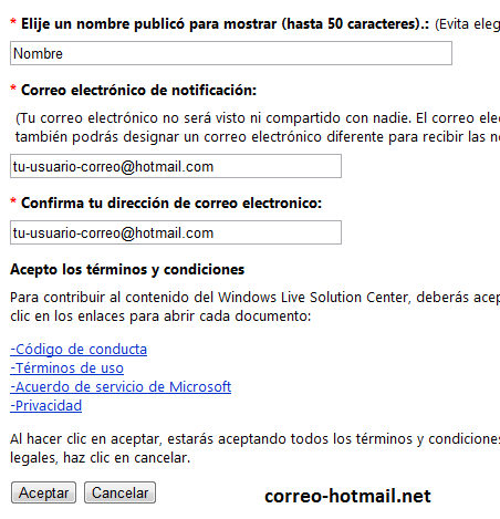 Desbloquear cuenta Hotmail