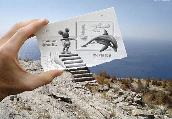 arte con fotos y dibujos