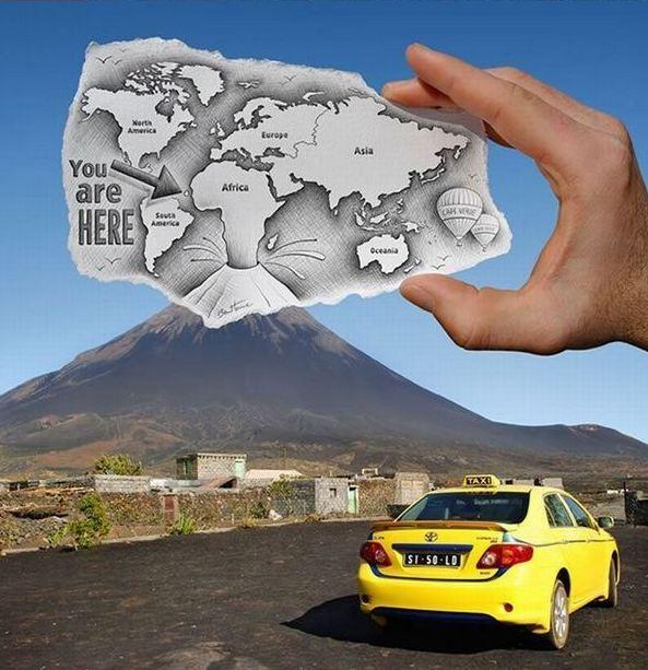 arte con fotos y dibujos