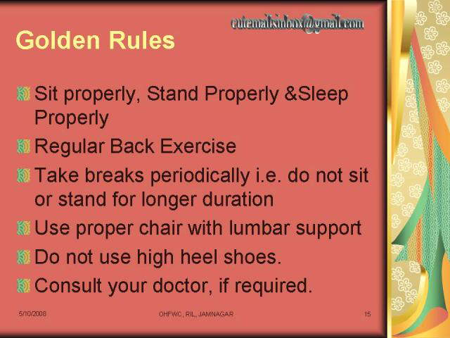 Useful Tips to cure Back Pain